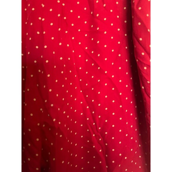 Vintage Lauren Ralph Lauren Womens Red Polka Dot Silk Pants Size L - Picture 3 of 5